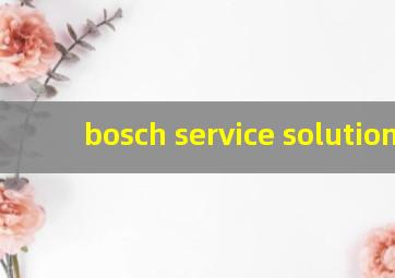 bosch service solutions